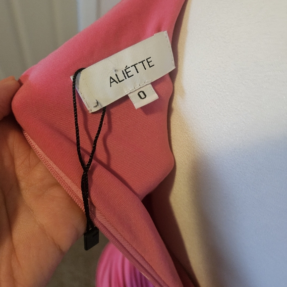 NEW Aliette Pink Rouched Dress - Picture 5 of 5